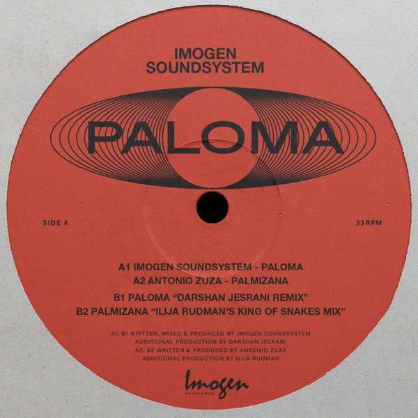 Imogen Soundsystem, Antonio Zuza / Paloma EP (Darshan Jesrani, Ilija Rudman Remixes) Imogen Soundsystem, Antonio Zuza / Paloma EP (Darshan Jesrani, Ilija Rudman Remixes)